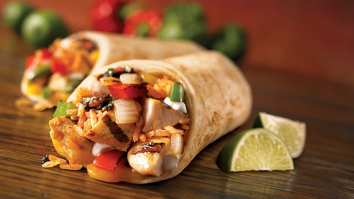 Tasty Chicken Avocado Ranch Burritos.