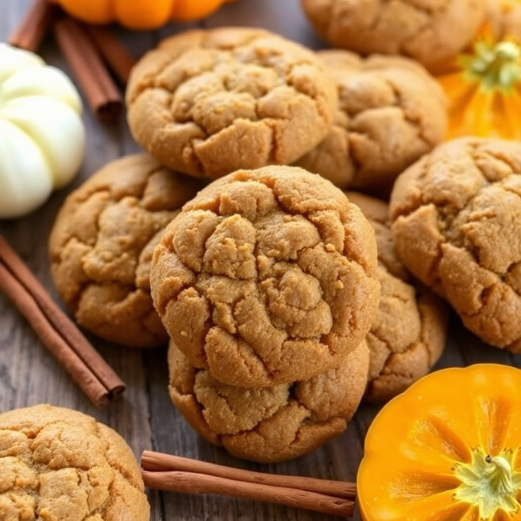 Chewy Pumpkin Gingersnap Cookies