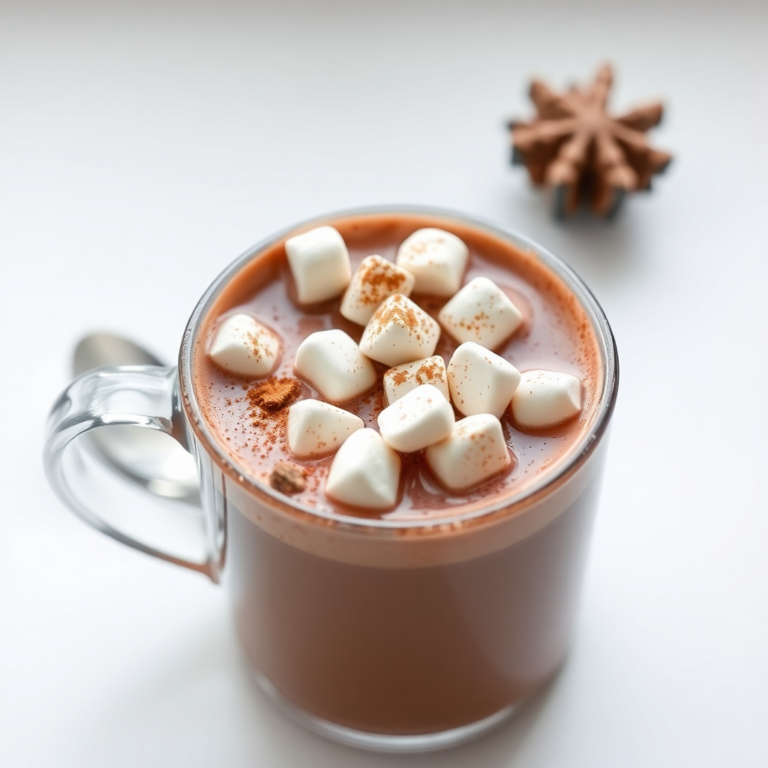 Hot chocolate with mini marshmallows