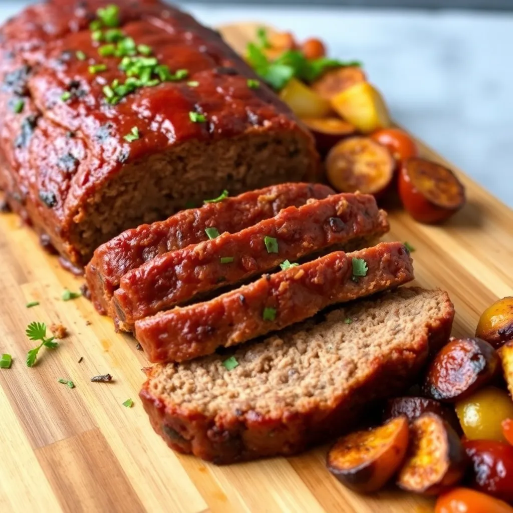 Sliced meatloaf